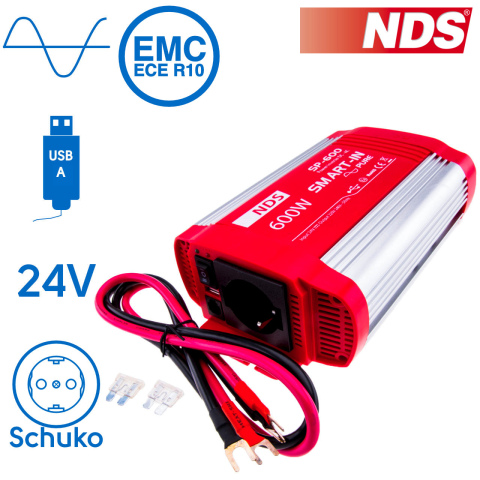 BBAtechniek artnr. 57032 - 24V 600W NDS SP-600 zuivere sinus inverter (1x)