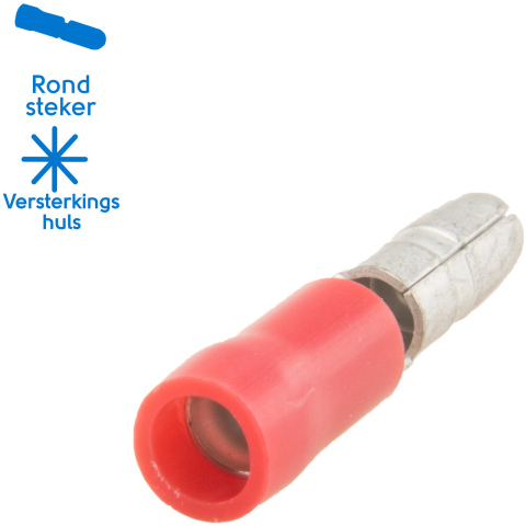BBAtechniek artnr. 11289 - Rondsteker Ø4.0mm* rood(100x)