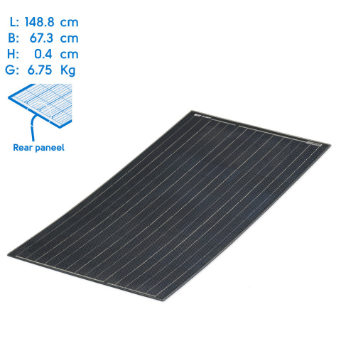 BBAtechniek artnr. 57089 - NDS Lightsolar 105W Rear 101.8x50.3x0.4cm (1x)