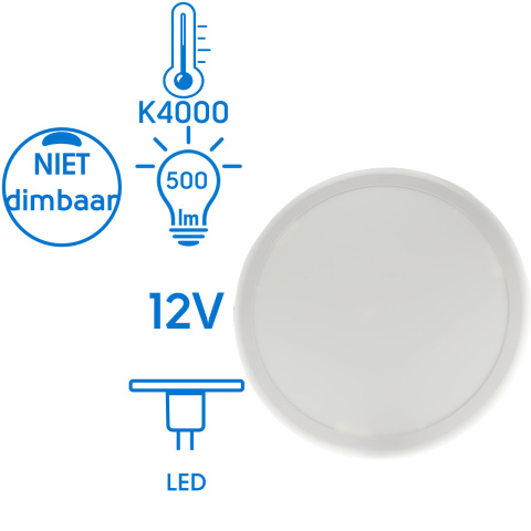 BBAtechniek artnr. 65587 - Salerno LED plafonniere 12V 10W 4000K 500Lm (1x)