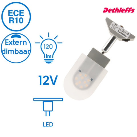 Dometic LED rail spot Thomas zilver 12V 1.5W (1x)