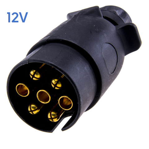 BBAtechniek artnr. 15765 - Stekker stootvast kunststof zwart 7-polig (1x)