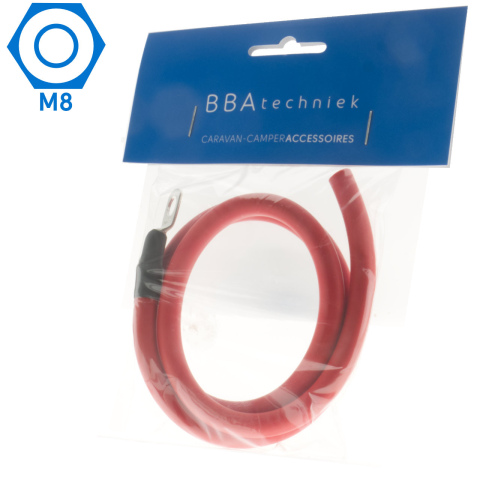 BBAtechniek artnr. 8928 - 16mm2 accu kabel flexibel rood 1x M8 (0.5m)