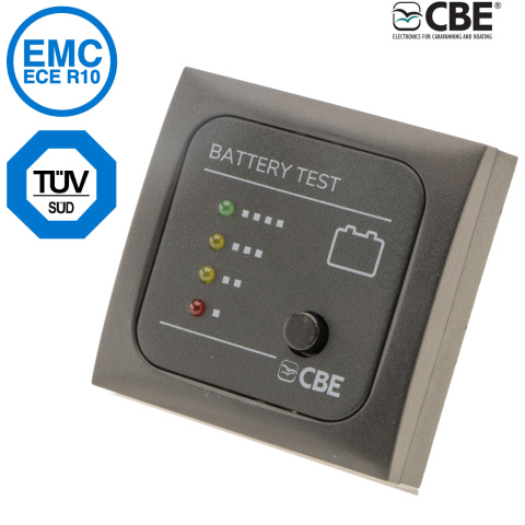 BBAtechniek artnr. 8119 - CBE 12V accu voltage testpaneel LED (1x)