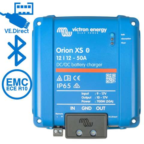 BBAtechniek artnr. 90020 - Victron Orion XS 12/12-50A DC-DC acculader (1x)