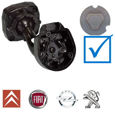 BBAtechniek artnr. 8697 - Alpine spiegelhouder KTE-DME-BStel (1x)