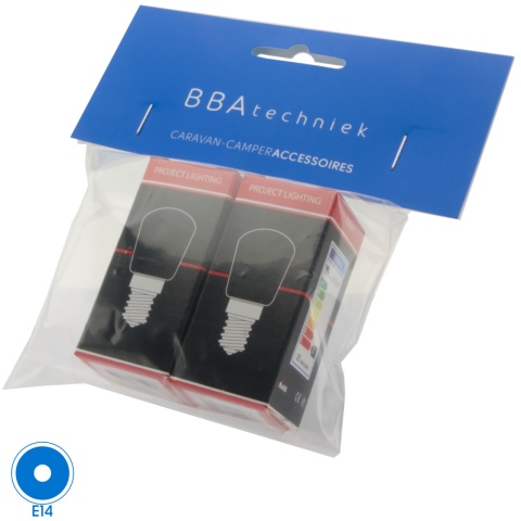 BBAtechniek artnr. 37141 - Parfum lamp E14 12V 25W helder 150lm (2x)