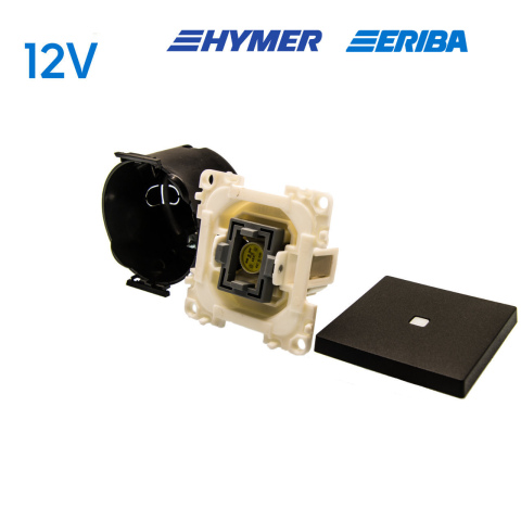 BBAtechniek artnr. 45042 - Controleschakelaar LED 12V zwart S20.000 (1x)