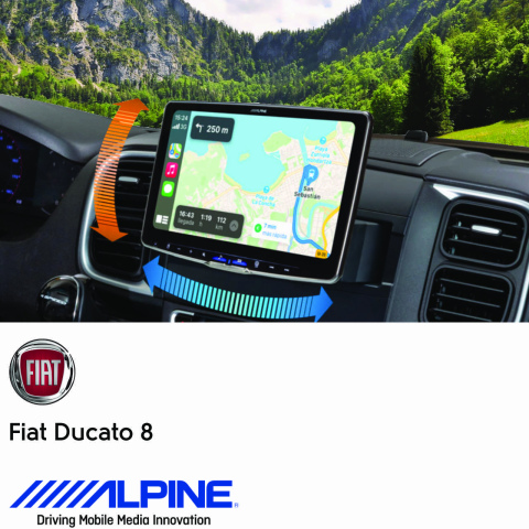 BBAtechniek artnr. 8695 - 11” Alpine iLX-F115DU8S voor Fiat Ducato (1x)
