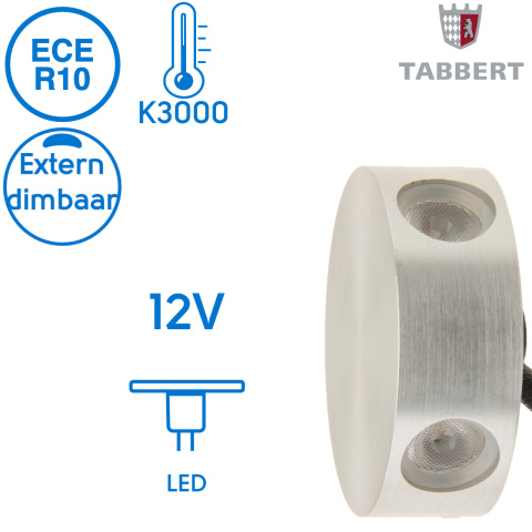 BBAtechniek artnr. 65563 - Rondinaia LED opbouwspot 12V 4 x 0.25W (1x)