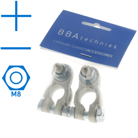 BBAtechniek artnr. 17679 - Accupoolklem M8 vertind - + set (1x)