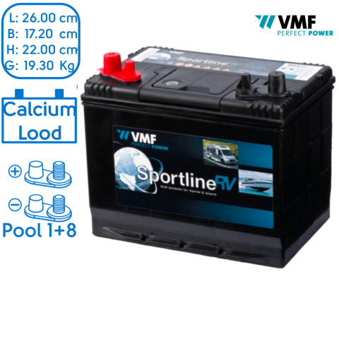 BBAtechniek artnr. 37004 - 12V 73Ah VMF Sportline semi-tractie accu (1x)