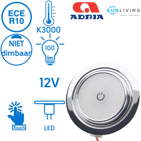 BBAtechniek artnr. 65573 - L’Aquila LED kantelbare inbouwspot 12V 1.2W (1x)