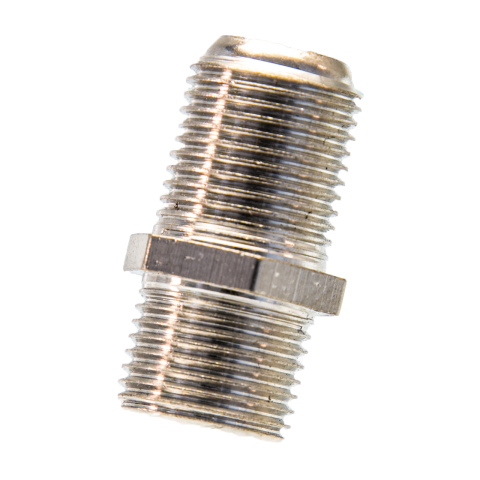 BBAtechniek artnr. 27020 - F-connector female-female recht metaal (10x)