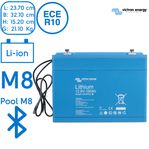 BBAtechniek artnr. 90045 - Victron lithium accu 12.8V 180Ah Smart  (1x)