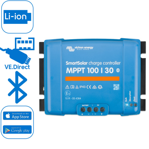 BBAtechniek artnr. 90013 - Victron SmartSolar MPPT 100/30 (12/24V) (1x)
