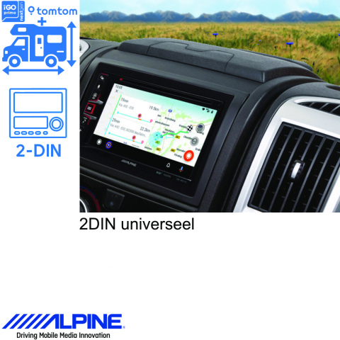 BBAtechniek artnr. 8675 - 6.5” Alpine INE-W611DC navigatie 2DIN (1x)