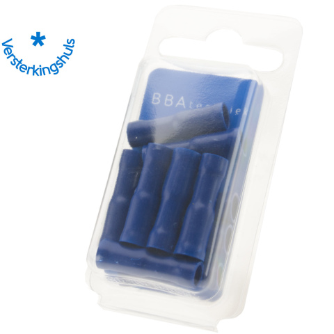BBAtechniek artnr. 17484 - Rondstekerhuls Ø4.0mm* blauw (10x)