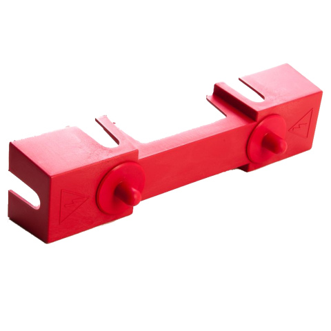 Contactstrip 10-punts beschermkap rood (1x)