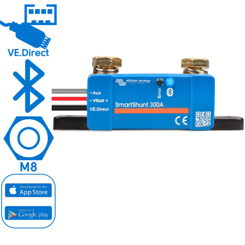 BBAtechniek artnr. 90063 - Victron SmartShunt 300A/50mV M8 IP65 (1x)
