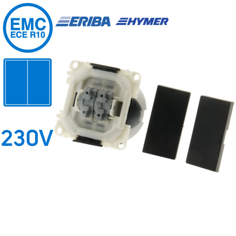 BBAtechniek artnr. 45156 - Drukvlakschakelaar dubbel 1-polig 10A S20.000 (1x)