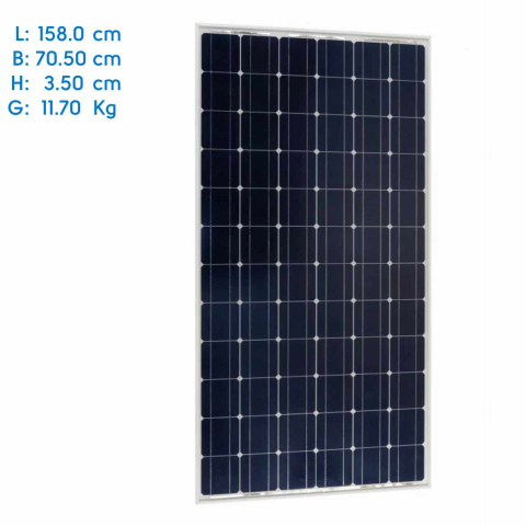 BBAtechniek artnr. 90076 - 215Wp 1580x705x35mm 24V Victron BlueSolar Mono(1x)