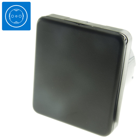 BBAtechniek artnr. 81511 - C-Line wandcontactdoos met klapdeksel (1x)