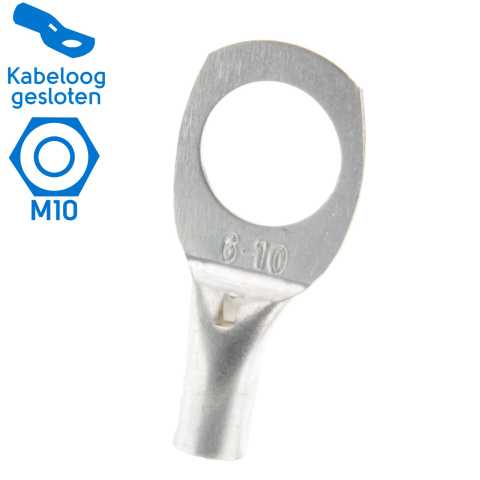 BBAtechniek artnr. 12961 - 6mm2 M10 gesloten kabeloog (25x)