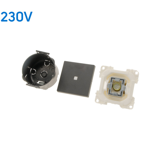 S 20.000 controleschakelaar LED 230V zwart (1X)