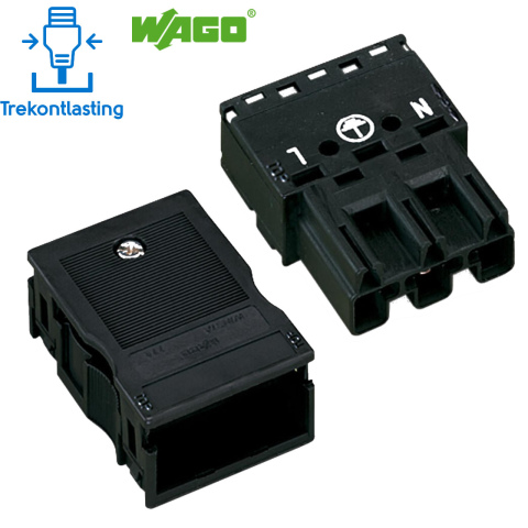 BBAtechniek artnr. 66002 - Wago Winsta Midi connector male zwart (5x)