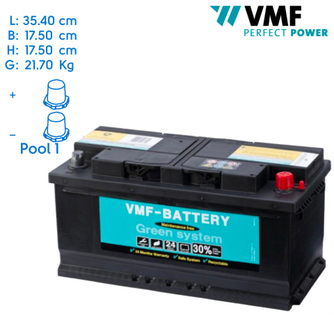 BBAtechniek artnr. 37072 - 12V 85Ah VMF start accu (1x)