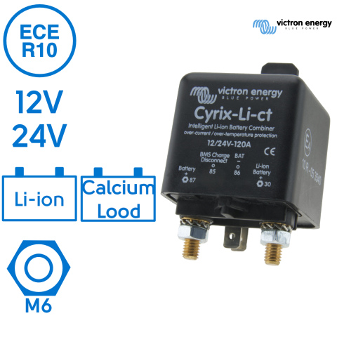 BBAtechniek artnr. 8574 - Victron Cyrix-Li-ct 12/24V 120A accuscheider (1x)