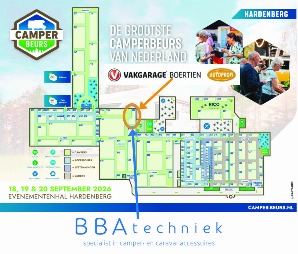 BBA techniek op Camperbeurs Hardenberg 2026