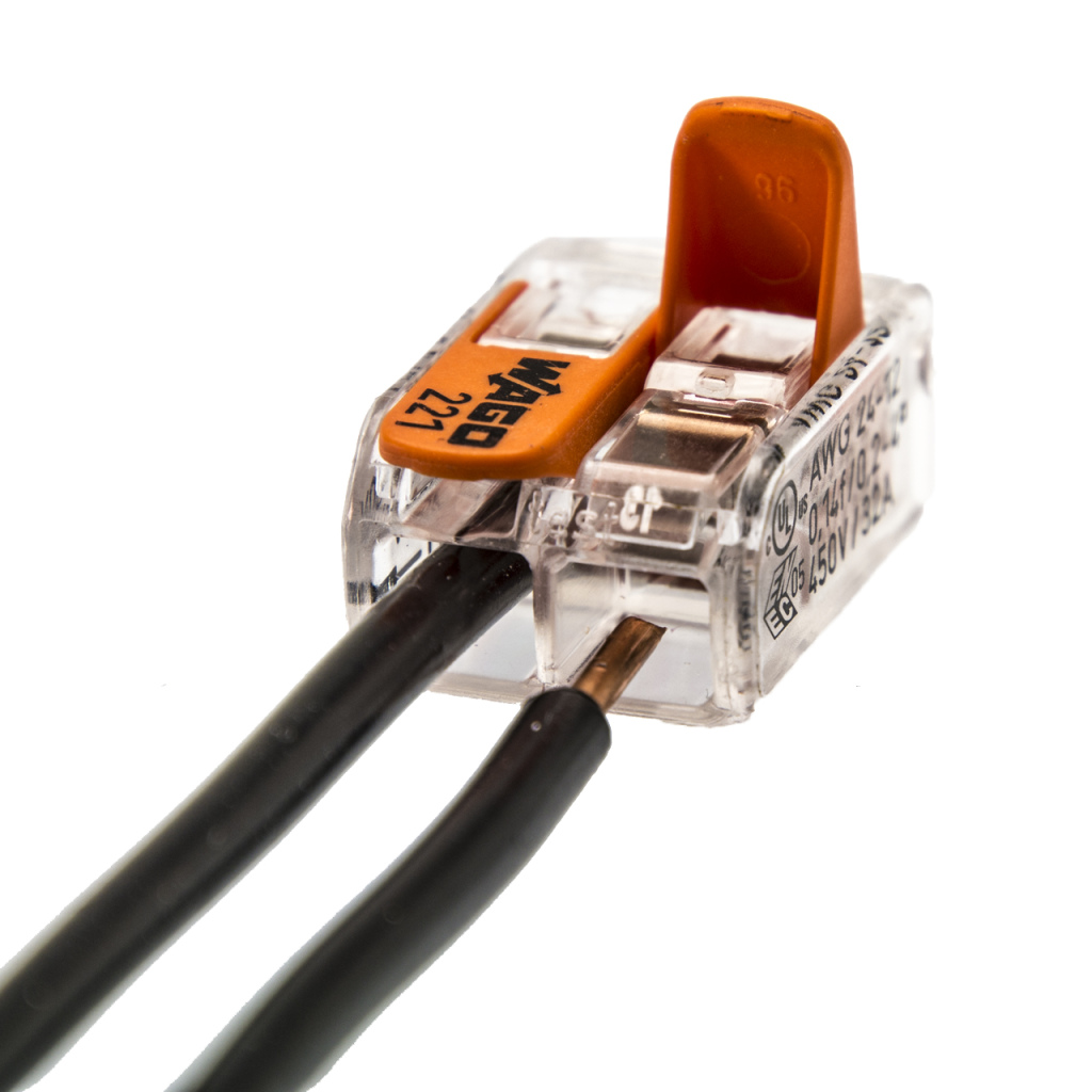 BBAtechniek - Wago verbindingsklem 221 2-voudig 0.2-4mm2 (5x)