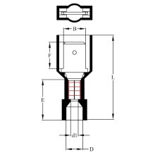 BBAtechniek - Vlaksteker + aftakconnector 6.3x0.8mm blauw (2x)