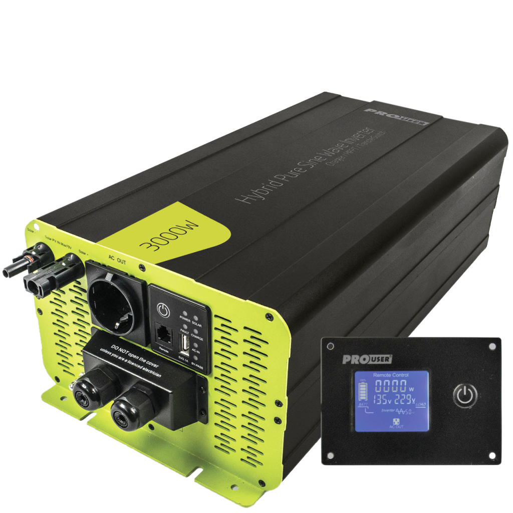 BBAtechniek - Pro-User PSI3000TX Hybride zuivere sinus (1x)