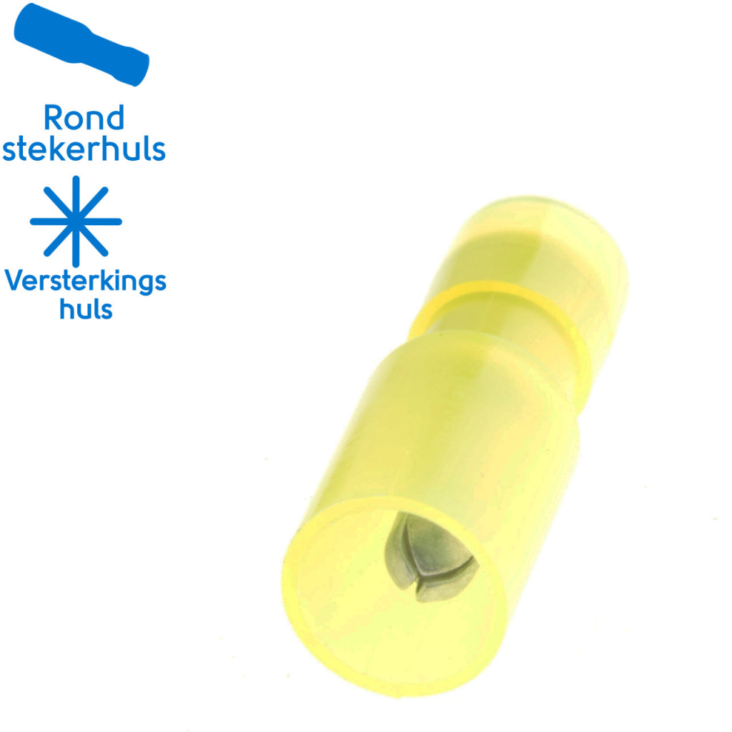 BBAtechniek - Rondstekerhuls Ø7.9mm* geel  2.5-6.0mm (50x)