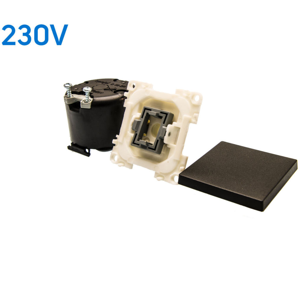 BBAtechniek - Wipschakelaar aan/uit 230V zwart S20.000 (1x)