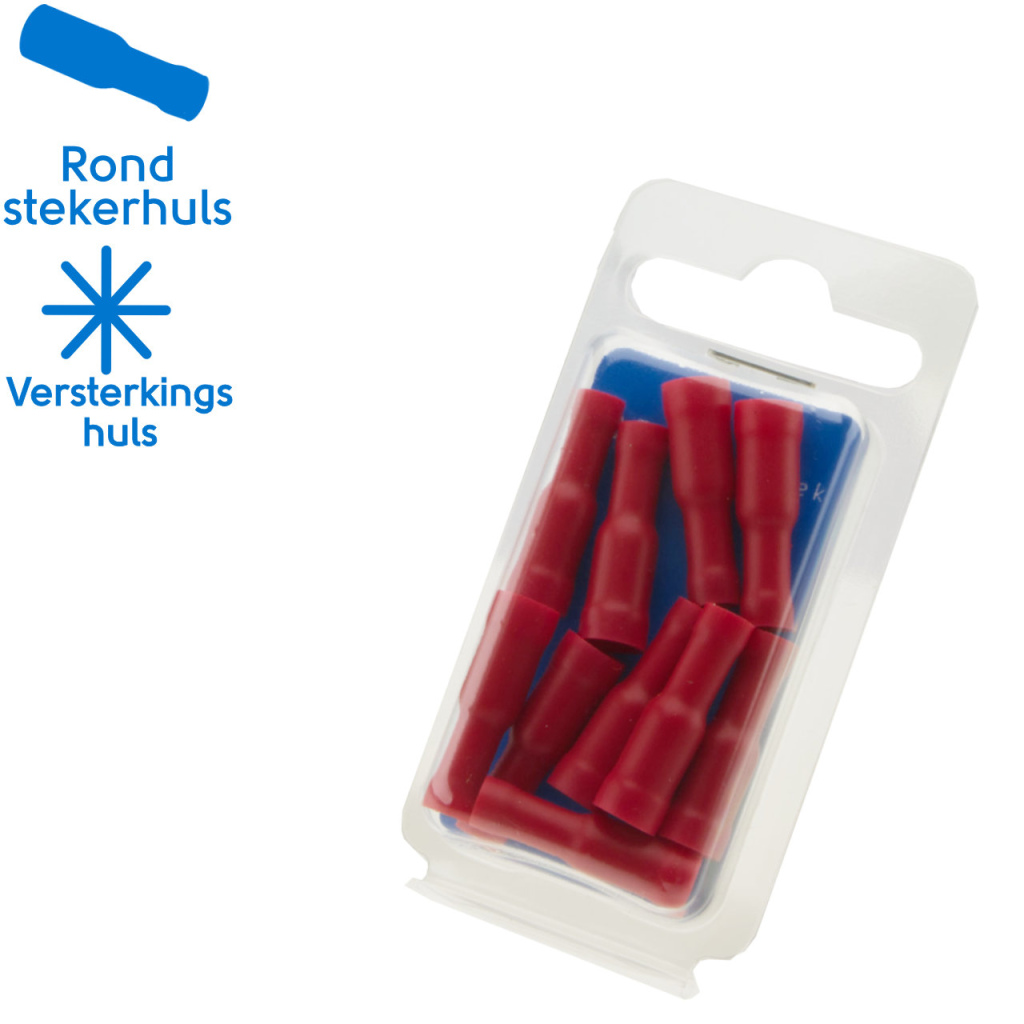 BBAtechniek - Rondstekerhuls Ø4.0mm* rood (10x)