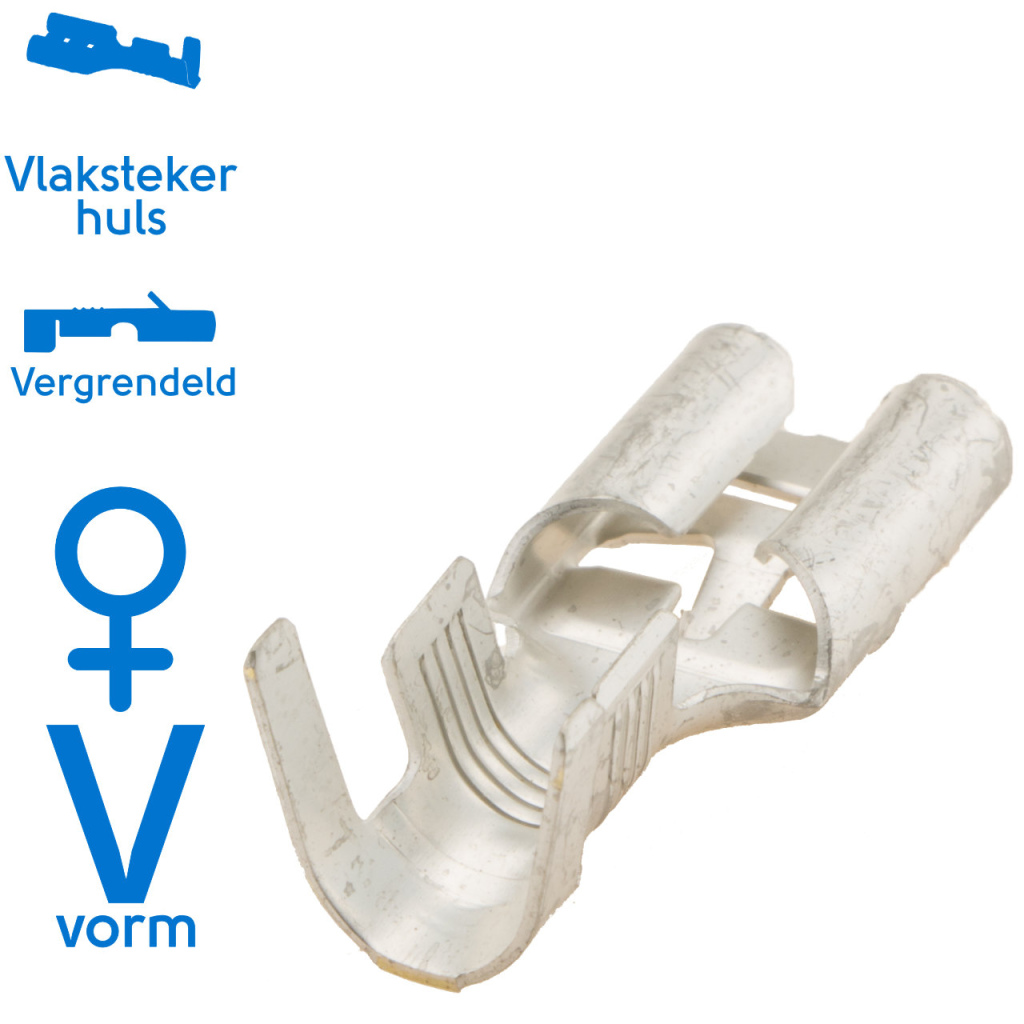 BBAtechniek - Vlakstekerhuls vertind 6.0-10.0mm² 9.5x0.8mm (25x)