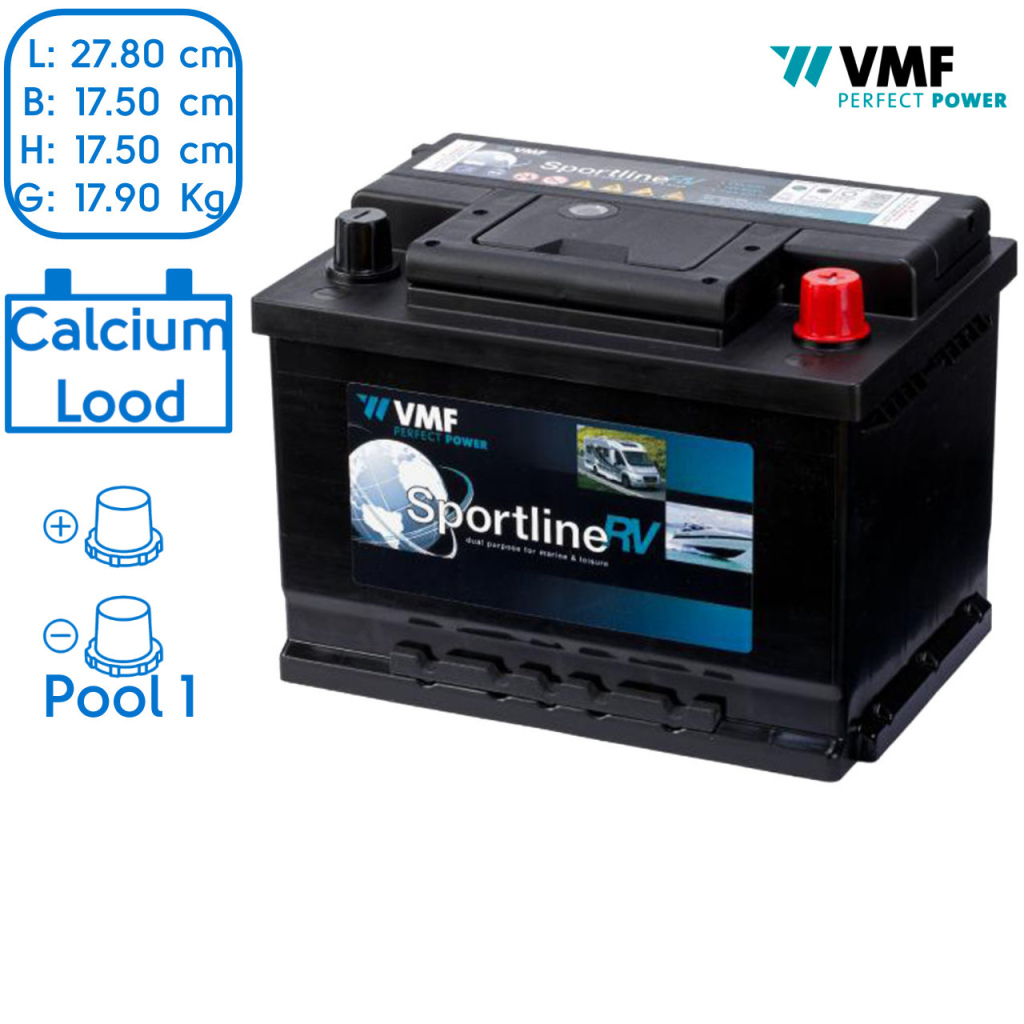 BBAtechniek - 12V 70Ah VMF start accu Sportline Deep cycle (1x)