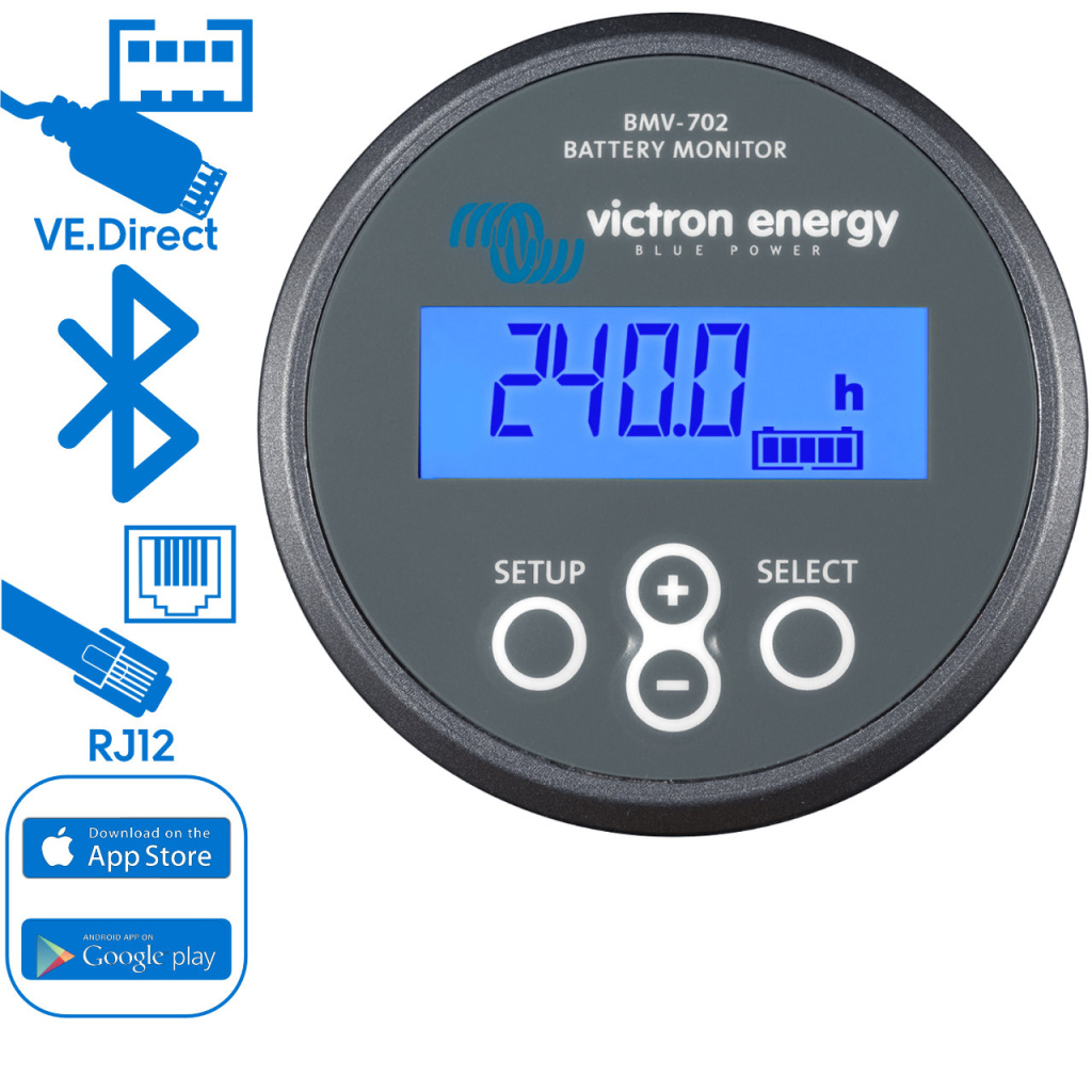 BBAtechniek - Victron BMV-702 accu monitor grijs (1X)