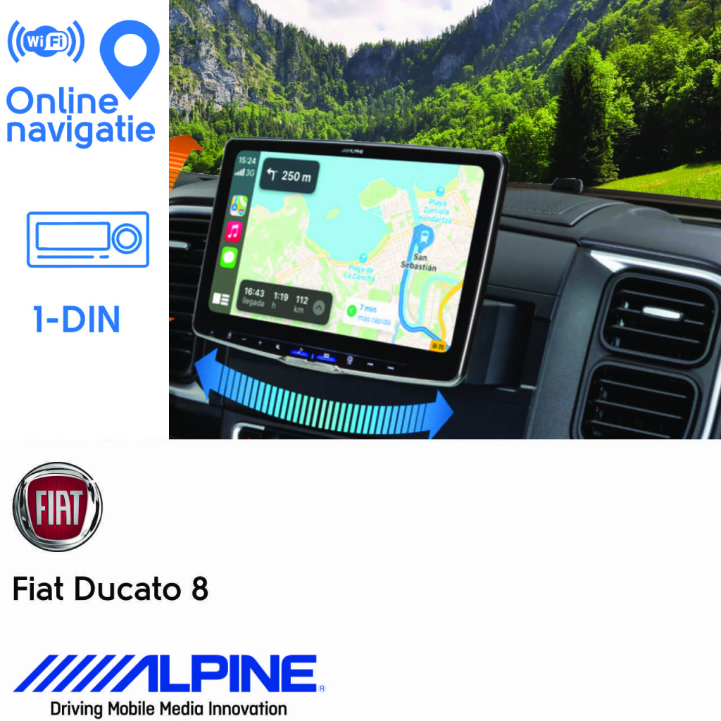 BBAtechniek - 11” Alpine iLX-F115DU8S voor Fiat Ducato 1DIN (1x)