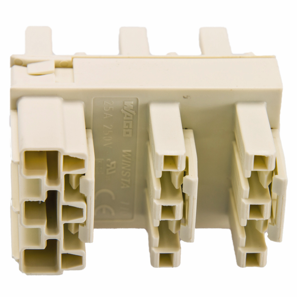 BBAtechniek - Wago Winsta Midi verdeelblok + montageplaat (1x)