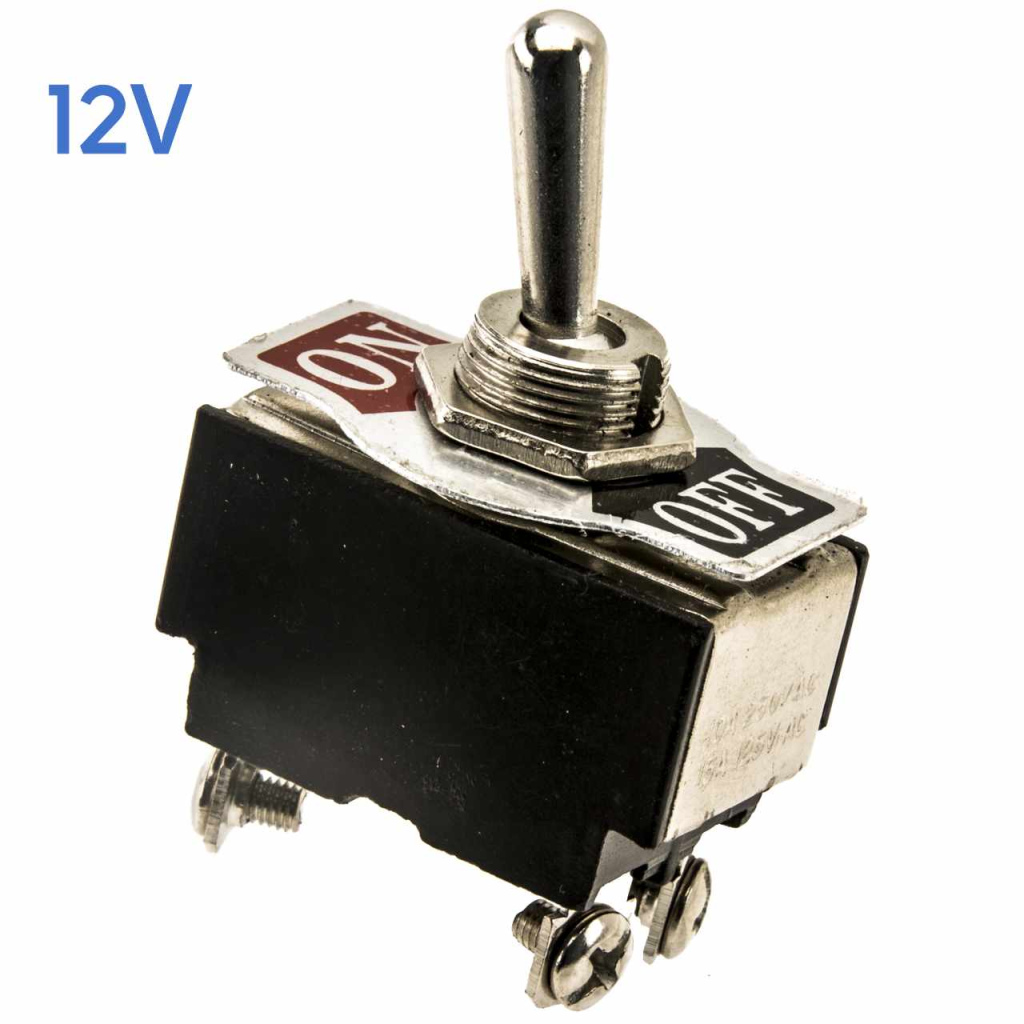 BBAtechniek - 12V 20A metaal On-Off tuimelschakelaar (10x)