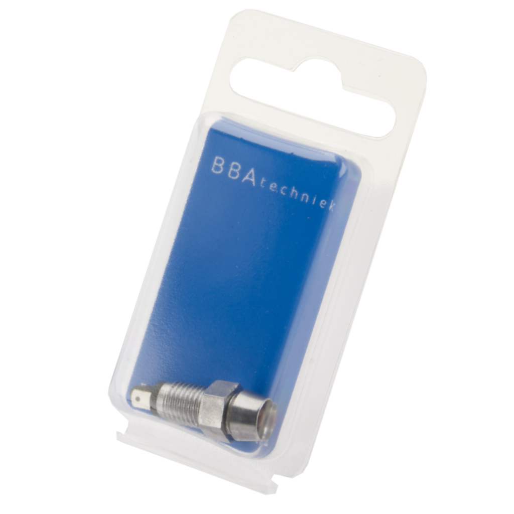 BBAtechniek - Controlelampje rode LED in chromen behuizing (1x)