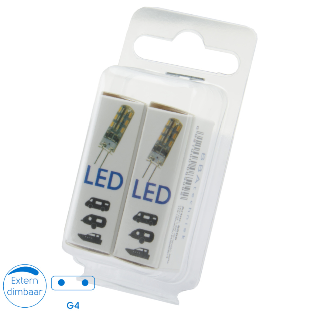 BBAtechniek - G4 10-18VDC 1.5W 3000K 110-120lm LED (2x) 