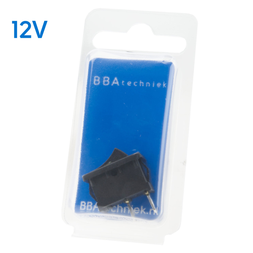 BBAtechniek - 12V 6A 2-polig On-Off schakelaar met iconen (1x) 