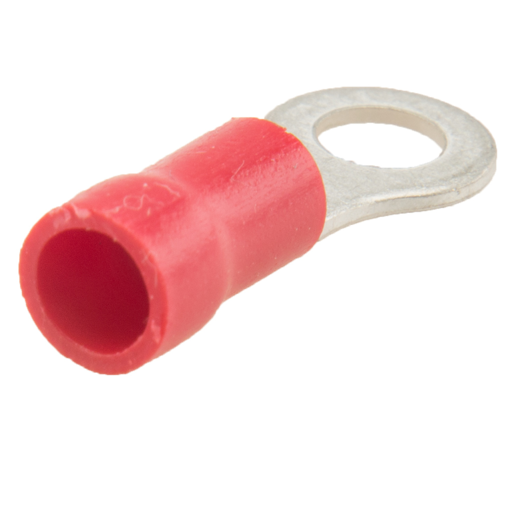 BBAtechniek - Kabelschoen ring M4 Ø4.3mm rood (100x)