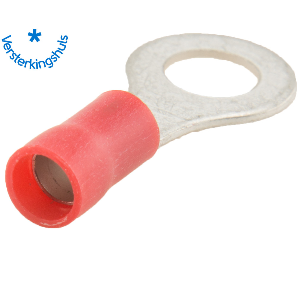 BBAtechniek - Kabelschoen ring M6 Ø6.4mm* rood (100x)